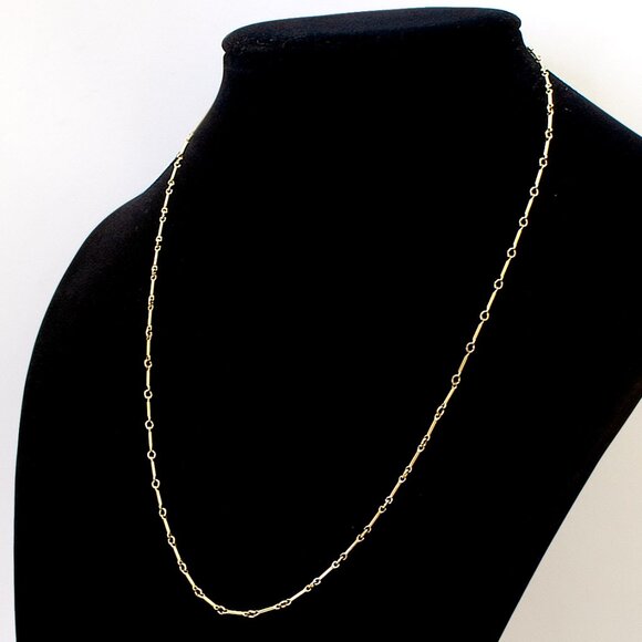 Gold-Filled Chain Necklace 18" | Elegant Stamped GF Link Chain | Unisex Jewelry - Picture 2 of 4